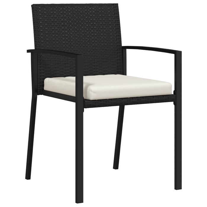 Set de dining pentru grădină 3 piese Negru Poliratan - WALTI WALTI