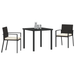 Set de dining pentru grădină 3 piese Negru Poliratan - WALTI WALTI