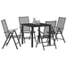 Set de dining pentru grădină 5 piese în oțel antracit - WALTI WALTI