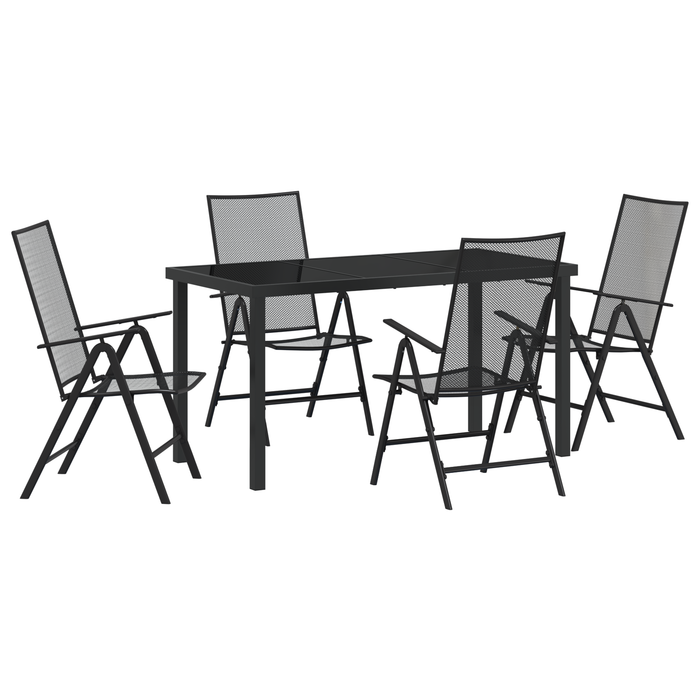 Set de Dining pentru Grădină cu 5 Piese Oțel Antracit - WALTI WALTI