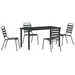 Set de Dining din 5 Piese Gri închis din Oțel - WALTI WALTI