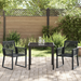 Set de Dining Grădină de 3 Piese Negru Ratan Polimer - WALTI WALTI