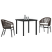Set de dining de grădină 3 piese maro PE ratan - WALTI WALTI
