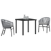 Set de Dining 3 Piese Gri Poliratan - WALTI WALTI