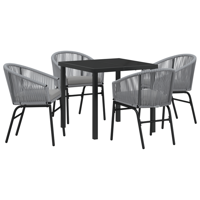 Set de Dining pentru Grădină 5 Piese Grey Poliratan - WALTI WALTI