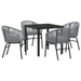 Set de Dining pentru Grădină 5 Piese Grey Poliratan - WALTI WALTI