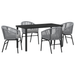 Set de Dining Grădină 5 Piese Gri Poliratan - WALTI WALTI
