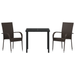 Set de dining din 3 piese Maro Poliratan - WALTI WALTI