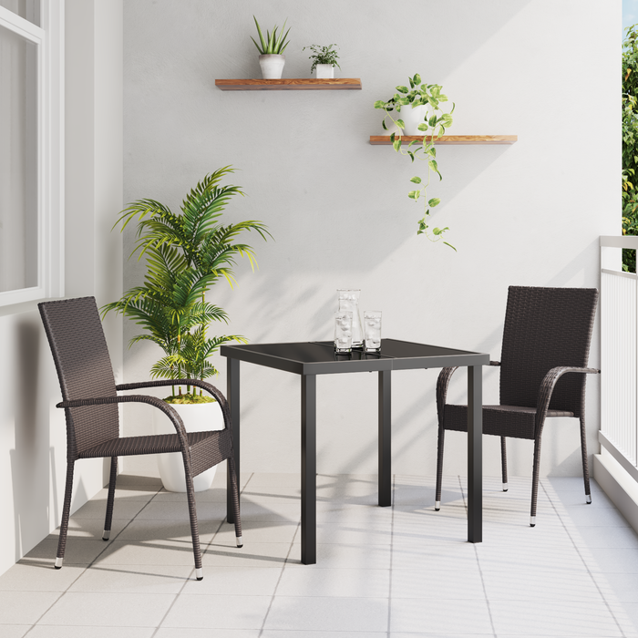 Set de dining din 3 piese Maro Poliratan - WALTI WALTI