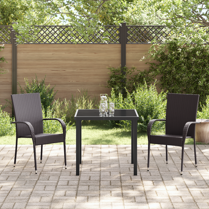 Set de dining din 3 piese Maro Poliratan - WALTI WALTI
