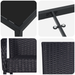 Set de dining de 5 piese pentru grădină Negru Poliratan - WALTI WALTI