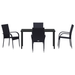 Set de dining pentru grădină , 5 piese, Negru, Poliratan - WALTI WALTI