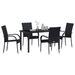 Set de dining pentru grădină , 5 piese, Negru, Poliratan - WALTI WALTI