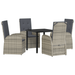 Set mobilier de grădină, 5 piese, cu perne, gri, poliratan - WALTI WALTI