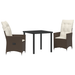 Set de dining de grădină cu perne maro din rattan poli - WALTI WALTI