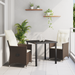Set de dining de grădină cu perne maro din rattan poli - WALTI WALTI