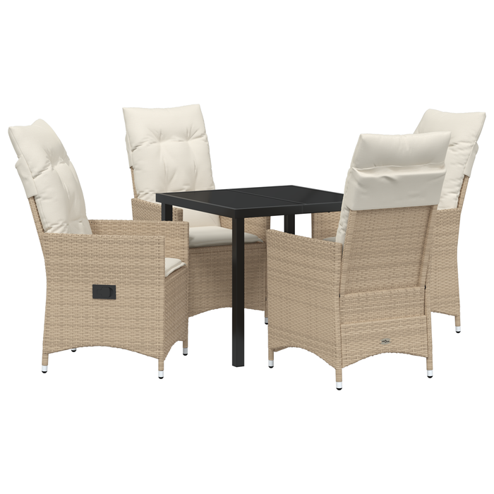 Set Mobilier Grădină 5 Piese cu Perne Bej Rattan Poly - WALTI WALTI