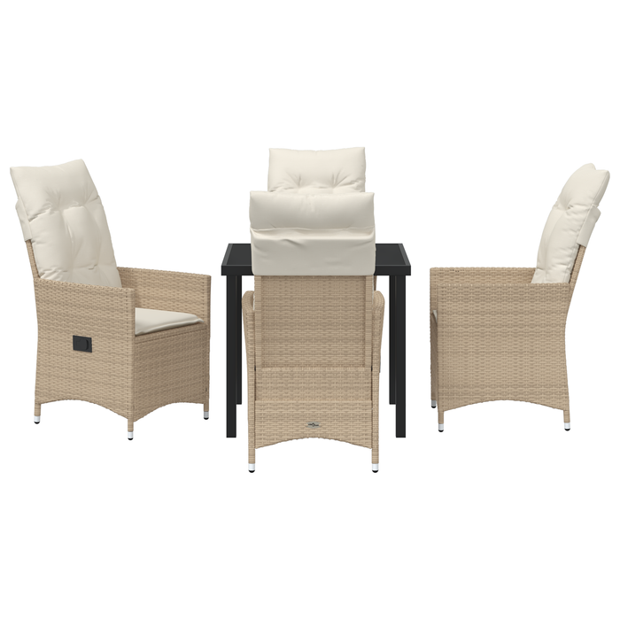 Set Mobilier Grădină 5 Piese cu Perne Bej Rattan Poly - WALTI WALTI