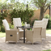 Set Mobilier Grădină 5 Piese cu Perne Bej Rattan Poly - WALTI WALTI