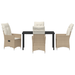 Set de 5 Mobilier de Grădină cu Perne Bej Ratan Poli - WALTI WALTI