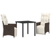 Set de dining de grădină cu 3 piese și perne Maro Rattan Poli - WALTI WALTI