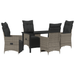 Set de dining pentru grădină cu perne Gri Rattan sintetic - WALTI WALTI