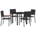 Set de Dining de 5 Piese Negru din Poliratan - WALTI WALTI
