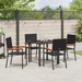 Set de Dining de 5 Piese Negru din Poliratan - WALTI WALTI