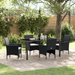 Set masă grădină 5 Piese Negru Rattan Poli - WALTI WALTI