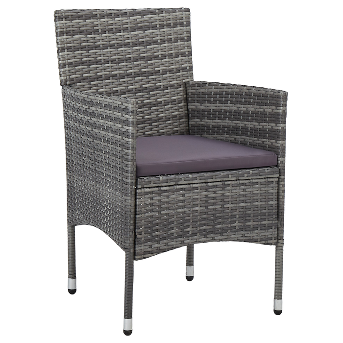 Set de Dining pentru Grădină de 3 Piese Gri Rattan PE - WALTI WALTI