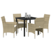 Set Dining Grădină 5 Piese Bej Ratan Polimer - WALTI WALTI