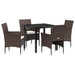 Set de Dining pentru Grădină 5 Piese Maro Rattan Polimerizat - WALTI WALTI
