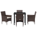 Set de Dining pentru Grădină 5 Piese Maro Rattan Polimerizat - WALTI WALTI