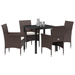 Set de Dining pentru Grădină 5 Piese Maro Rattan Polimerizat - WALTI WALTI