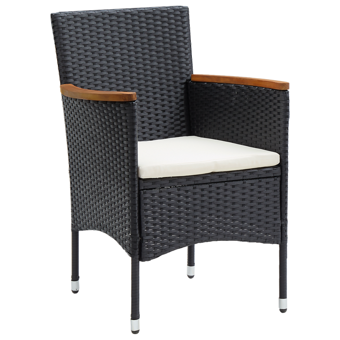 Set de dining pentru grădină 5 piese Negru Rattan Poli - WALTI WALTI