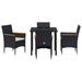 Set de dining pentru grădină 5 piese Negru Rattan Poli - WALTI WALTI