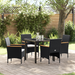 Set de dining pentru grădină 5 piese Negru Rattan Poli - WALTI WALTI