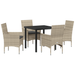 Set dining grădină vidaXL cu perne gri deschis ratan - WALTI WALTI