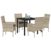 Set dining grădină vidaXL cu perne gri deschis ratan - WALTI WALTI