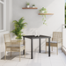 Set de masă pentru grădină cu 3 piese și perne bej din poliratan - WALTI WALTI