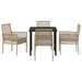 Set de Dining pentru Grădină cu Perne Bej Rattan Poli - WALTI WALTI