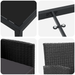 Set Dining Grădină 5 Piese cu Perne Rattan Polimer Negru - WALTI WALTI