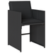 Set de dining de 5 piese cu perne negru ratan polimer - WALTI WALTI