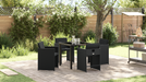 Set de dining de 5 piese cu perne negru ratan polimer - WALTI WALTI