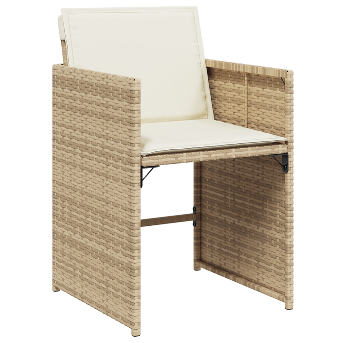 Set de dining de grădină 5 piese cu perne Bej Rattan Poly - WALTI WALTI