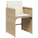 Set de dining de grădină 5 piese cu perne Bej Rattan Poly - WALTI WALTI