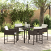 Set de dining de grădină 5 piese cu perne din rattan polimer maro - WALTI WALTI