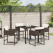 Set de dining de grădină 5 piese cu perne din rattan polimer maro - WALTI WALTI