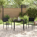 Set de dining în grădină 3 piese din rattan PE negru - WALTI WALTI