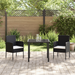 Set de dining pentru grădină cu perne - rattan polimeric negru - WALTI WALTI